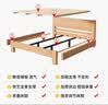 洛亚妮【24H云仓闪发】实木床100％纯实木1.5米单人床原木风主卧双人床 原木床+5cm床垫+床头柜1 1.2米*2米 实拍图