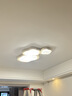 纽思维尔卧室灯吸顶灯房间灯客厅侘寂风全光谱护眼极简书房客厅餐厅led灯 【全光谱】38cm-奶油+胡桃木色 三色变光 实拍图
