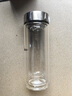希诺双层玻璃杯男家用商务办公泡茶杯子过滤车载水杯XN-9302 345mL 实拍图