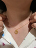 周六福织梦网黄金项链女足金吊坠生日礼物计价A0612710 约3.7g 40+5cm 实拍图