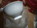 银凤国瓷“卢浮”法式纯白浮雕骨瓷餐具碗碟家用散件自选diy 卢浮-4.5英寸高足碗 实拍图