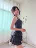 尤克达蒂（yookdd）泳衣女连体复古波点露背纯欲泡温泉保守显瘦遮肚性感2025夏新款 波点挂脖泳衣【黑色】 实拍图