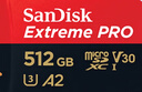 闪迪（SanDisk）512GB TF（MicroSD）内存卡 A2 4K V30 U3 C10 至尊超极速移动存储卡 读速200MB/s 写速140MB/s 实拍图
