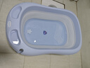 世纪宝贝（babyhood）婴儿洗澡盆 宝宝可折叠浴盆洗澡神器 加大加厚防滑 带浴架 实拍图