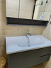 金牌厨柜【国家补贴】浴室柜陶瓷一体盆卫生间洗手池盆柜组合洗脸盆洗漱台 法式灰标准100cm【下空格收纳+镜背美妆】 实拍图