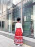 旻胜 儿童马面裙汉服中式国风古装夏季薄款短袖表演服男女孩生日礼物 红色140码【136-145cm/60-70斤】 晒单实拍图