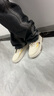 森马（Senma）男鞋夏季休闲百搭小白鞋子男士软底轻便厚底增高板鞋男款镂空透气 米色 39 实拍图