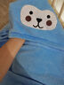babybird儿童浴巾连帽 男童女童可穿卡通家用斗篷珊瑚绒吸水带帽洗澡巾婴儿毛巾 宝宝洗澡浴袍 蓝色大耳猴连帽浴巾 85*150cm适合5-10岁 实拍图