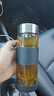 UOSU硅胶杯套防烫防滑玻璃杯保温杯直筒套通用茶杯保护套水杯底隔热圈 7.0cm黑色套装 实拍图