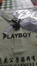 花花公子（PLAYBOY）高档100%纯棉夏季短袖t恤男士高档翻领polo衫透气吸汗休闲上衣 短袖YW7702草绿 2XL 180建议150-165斤 实拍图