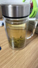 富光双层玻璃杯支持团购定制泡茶杯办公杯带把 大容量男女水杯子580ML 实拍图