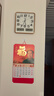 康巴丝（Compas）自动对时挂钟万年历温湿度钟表客厅时钟方形挂钟ZD2983 闪金37cm 实拍图