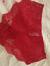 爱慕红本命年新年红品内裤女棉质底裆性感蕾丝中腰平角裤AM237541 实拍图