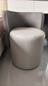廷士化妆凳女生卧室轻奢高级感主卧化妆椅可旋转梳妆凳靠背梳妆台椅子 【旋转款】浅灰拼深灰芭蕾-皮面 实拍图