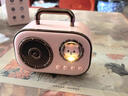 梵昇昱无线蓝牙音响 复古卡通可爱高音质便携式收音机音响迷你可插卡U盘蓝牙小音箱送女生闺蜜生日礼物 粉色蓝牙音响【太空酷乐狗】 实拍图