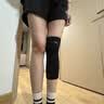 安踏护膝运动跑步男士专用膝盖关节防滑半月板羽毛球骑行女爬山透气夏 黑色双只装 S 实拍图