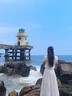 ELLE KIDS童装 夏季女童假日风圆领蝴蝶印花微廓版针织短袖休闲T恤上衣 白色 165 （M） 实拍图