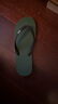hippobloo河马泰国进口乳胶人字拖男女舒适防滑橡胶凉拖鞋海边沙滩ins潮拖 咖军绿 45 (泰13) 实拍图