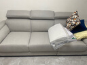 帕沙曼国货补贴猫抓布艺沙发奶油风小户型现代简约可调节高靠背 2351ZF 棉麻布：2.5米多人位【可调节头靠  舒适升级】 【旗舰版】 空气棉+紫罗兰+硅胶棉+竹炭海绵 实拍图