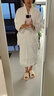 洁丽雅（Grace）抗菌防螨家居浴袍男女纯棉睡袍加长全棉吸水酒店式舒适情侣款浴衣 实拍图
