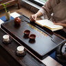 茗聚谊鑫 整块乌檀木茶盘茶托排水式 茶具托盘实木茶盘 茶台家用简约 水云间50*29*4.5 实拍图