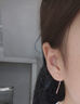 周六福红18K金耳线雪花玫瑰金耳饰生日礼物女 C0911385 一对 实拍图