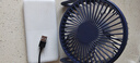 众得利迷你电风扇台式桌面迷你USB插电款学生寝室宿舍办公室卧室客厅小型制冷便携式台扇创意配件 一档调节+USB直插【深蓝色】5寸 实拍图