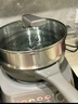 美的（Midea）钛陶电炒锅 电蒸锅电煮锅炒菜专用分体式家用多功能一体电火锅 5.5L多用途锅HCG3218S配蒸笼 新款 实拍图