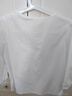百图betu女装2025春季新款衬衫V领法式重工蕾丝花边七分袖衬衫2502T83 白色 L 实拍图