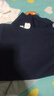 艾路丝婷夏装新款T恤女短袖上衣韩版修身体恤TX3560 深蓝色V领 4XL 实拍图