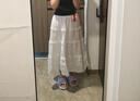 浪莎白色蛋糕裙女半身裙秋季2025年新款法式蓬蓬裙高腰a字中长款裙子 实拍图