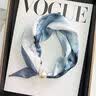 2025新款珍珠磁吸扣小方巾女仿真丝高级感搭配衬衫职业装饰薄丝巾 【小尾巴】浅蓝寒山写意 磁扣丝 实拍图