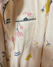 猫人【防螨抗菌纯棉】女士睡裙女带胸垫碎花开衫大码家居服杏色 M 实拍图