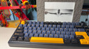 狼蛛（AULA）F75客制化机械键盘 无线三模蓝牙/2.4g/有线 gasket结构全键热插拔 75配列电竞游戏专用办公通用 雷霆黑  新月轴 实拍图