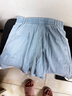 浪莎天丝软牛仔短裤女夏季2025新款高腰a字显瘦宽松中裤直筒五分裤 实拍图