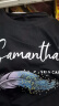 真维斯（JEANSWEST）t恤女夏季2025薄款短袖纯棉宽松印花打底衫内搭上衣女黑色短t2XL 实拍图