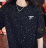 BOY LONDON【满天星】春夏男女同款短袖渐变烫钻印花时尚T恤N01107 黑色 M 实拍图