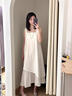 铂呐苓连衣裙女2025夏高级感小众设计法式初恋无袖白色背心气质宽松长裙 不规则吊带连衣裙【白色】 L 100-115斤 实拍图