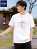 TEEK纯棉男款短袖t恤男装衣服 青少年夏季男生上衣休闲夏装半袖体恤衫 【帆行四海】HS98Q白色 L 实拍图