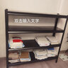 京箭 厨房置物架客厅烤箱架阳台货架储物架仓库收纳架家用特厚展示架 长120宽35高118四层黑色特厚款 实拍图