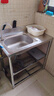 北昼不锈钢水槽洗菜盆双槽单槽厨房洗碗池带支架简易洗手台盆台面水池 左水盆【80*50*80】中层带板 单冷龙头套餐【送货到家】 实拍图