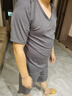 男士睡衣夏天冰丝家居服短袖短裤套装薄款宽松大码睡衣男夏季超薄网孔加肥加大休闲居家服 深灰色套装 XXXL码【建议体重210-250斤】 实拍图