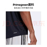 adidas简约休闲舒适圆领短袖T恤男装夏季阿迪达斯官方轻运动   传奇墨水蓝/白色   S 实拍图