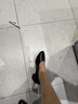 九寸阳光空姐工作鞋黑色女皮鞋粗跟上班久站软皮软底舒适职业面试高跟鞋女 黑色 3.5cm 35 实拍图