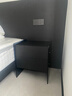 意式极简悬浮床头柜北欧风床边柜简约现代卧室床头储物收纳柜边几 黑色水曲柳（E0级环保） 限时送智能人体感应灯 整装（无需安装开箱即用） 45x40x50cm 实拍图