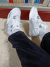 佐馆秋冬季新款厚底气垫运动鞋情侣百搭篮球鞋加绒加厚休闲增高小白鞋 白灰色【标准尺码】 35 实拍图