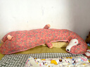紫彤可爱花布兔子长条玩偶陪睡觉抱枕女生床上夹腿娃娃儿童公仔可拆洗 粉红色 中号1.3m【三层纱布艺独立内胆】 实拍图