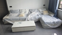 全友家居现代简约岩板方形茶几客厅电视柜组合落地柜子家具国家补贴 云母白|茶几 实拍图