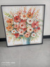 墨派（Mopai）餐厅装饰画手绘油画美式花卉高端客厅肌理挂画正方形壁画免打孔 锦上添花 50*50cm手绘油画 实拍图