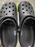 crocs卡骆驰洞洞鞋贝雅卡骆班轻便耐磨一脚蹬休闲鞋|205089 黑色/白色-066 40 (250mm) 实拍图